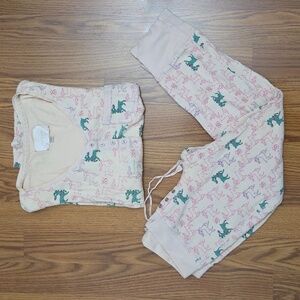 Victoria's Secret Adorable Thermal Henley Colorful Reindeer Pajama Set/ XS